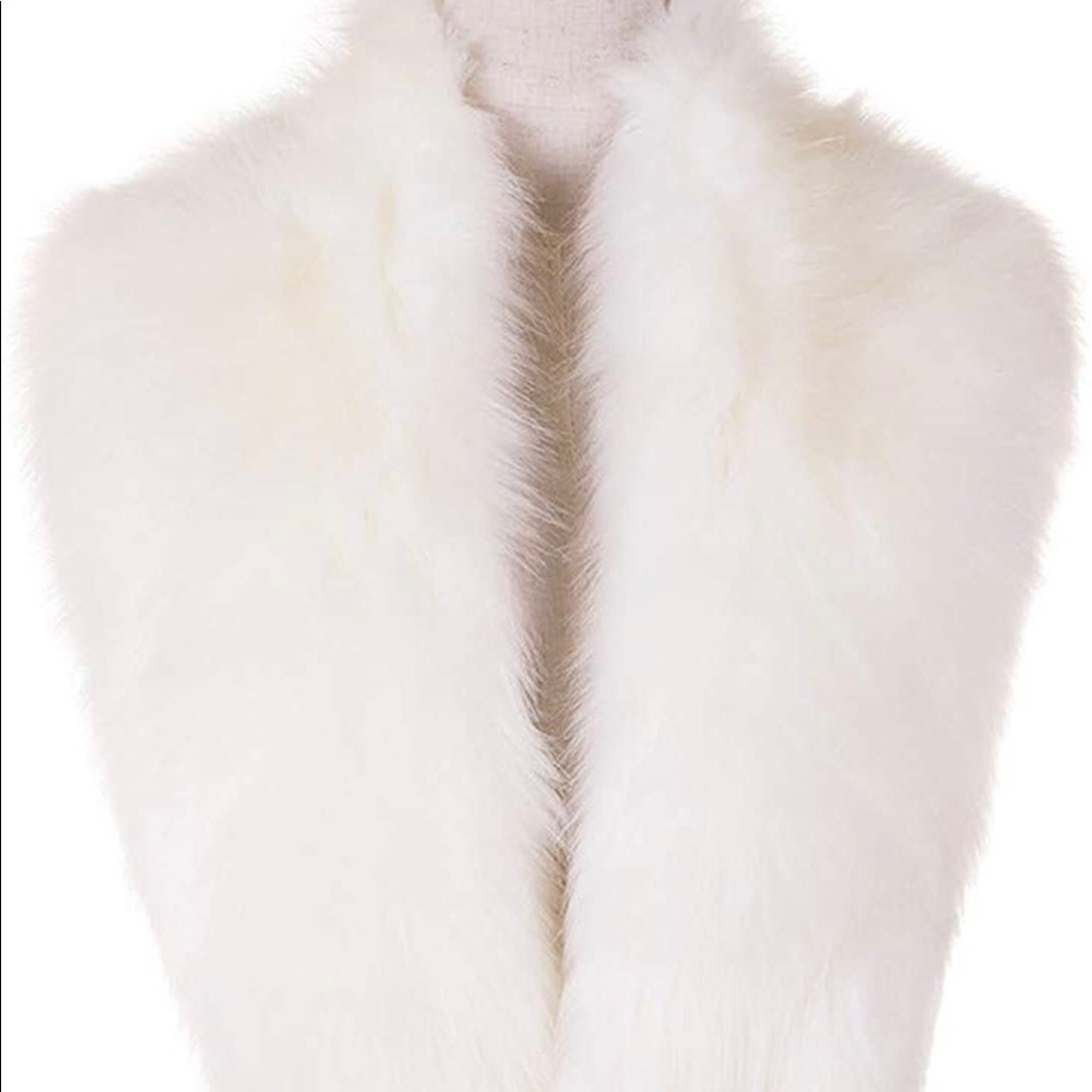 Faux fur collar faux fur shawl